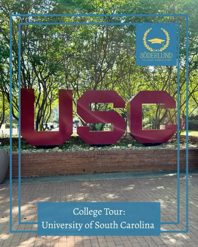 Visited the University of South Carolina on a day that felt more like a vacation than a work trip! 🌴🤙

Walking through the Horseshoe under the live oaks and breezy palm trees, the campus felt incredibly vibrant and full of friendly energy. Students were everywhere—hanging out on the lawns, in the library with study groups, and enjoying the beautiful weather. It’s a large school that feels small – you can get from one end of the horseshoe to the other in 15 minutes. 

Merit Scholarships: USC can be very accessible to many NC residents because it offers generous merit scholarships to academically strong students, which may significantly reduce out-of-state tuition. 

💡 College Visit Tip: At large state flagship universities, sign up for an information session in the specific college you are considering (like Business or Nursing) in addition to the general campus tour. You will get a much better feel for your day-to-day life, and it will feel like a smaller school within your specific college. 

I visited the College of Hospitality, Retail, and Sports Management, which is consistently ranked in the top ten and known for outstanding internship and experiential learning opportunities, such as working at the Masters, the Super Bowl, or NY Fashion Week. Professional exposure is literally a required part of the program!

The David and Nicole Tepper (owners of the Carolina Panthers) Department of Sport and Entertainment Management has strong network ties to the Charlotte area sports teams. 

More standout programs:
#1 spot for undergraduate International Business for 27 consecutive years.
#1 Public Honors College in the country.
For Pre-Law Students: Being in the state capital offers amazing access to the National Advocacy Center (NAC)—the primary training facility for the U.S. Dept of Justice—and a “3+3” BA/JD degree path for students in the honors college. ⚖️

USC is a great fit for the student looking for vibrant SEC school spirit and strong academic opportunities. Does your student want a campus that feels like a community (and a vacation)?

Let’s see if USC is the right fit! 🎓📈